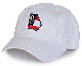 GA Traditional Hat in White by State Traditions - Country Club Prep