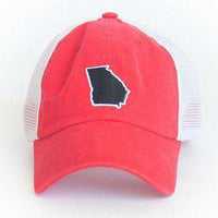 Georgia Athens Gameday Trucker Hat in Red by State Traditions - Country Club Prep