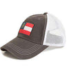 Georgia Flag Trucker Hat in Charcoal by State Traditions - Country Club Prep