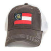 Georgia Flag Trucker Hat in Charcoal by State Traditions - Country Club Prep