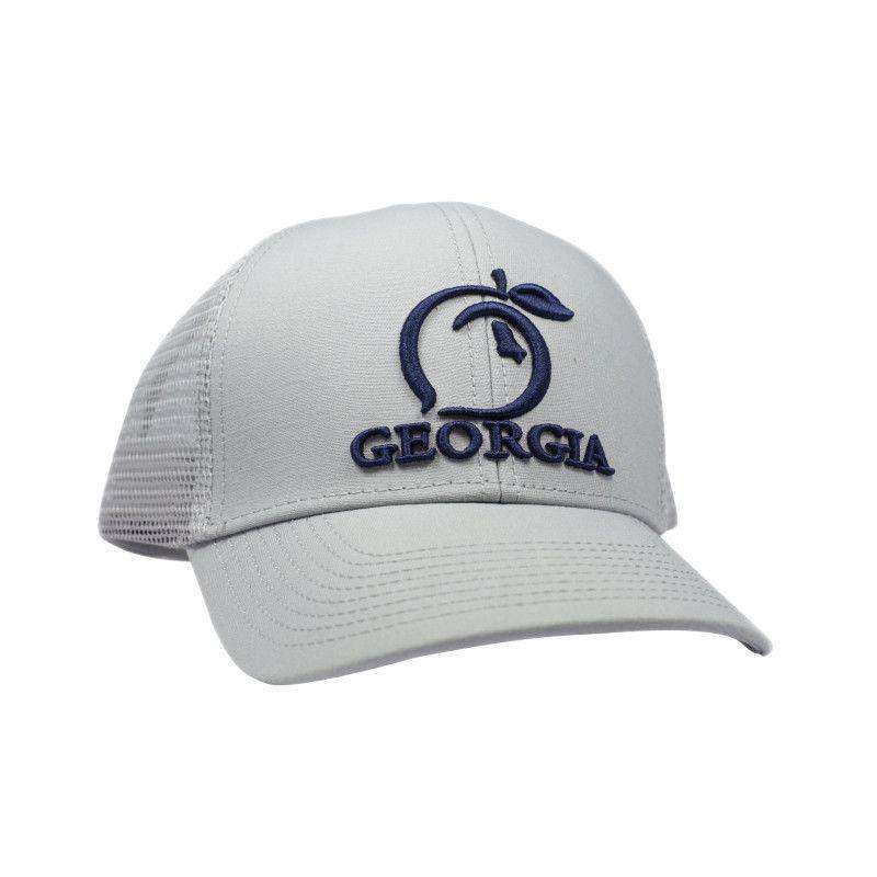 Georgia Mesh Back Hat in Ice Blue by Peach State Pride - Country Club Prep