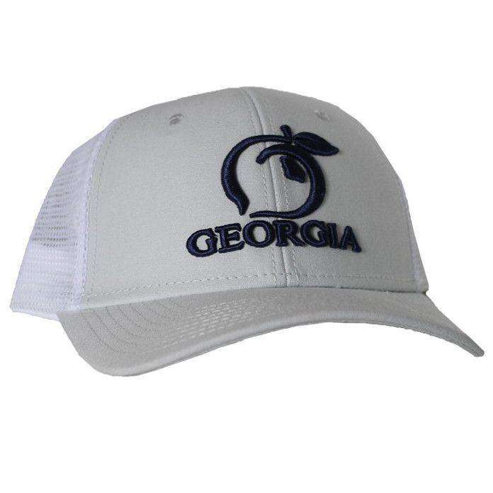 Georgia Mesh Back Hat in Ice Grey by Peach State Pride - Country Club Prep