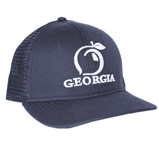 Georgia Mesh Back Hat in Navy by Peach State Pride - Country Club Prep