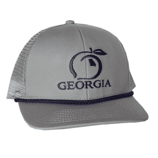 Georgia Mesh Back Rope Hat in Grey by Peach State Pride - Country Club Prep