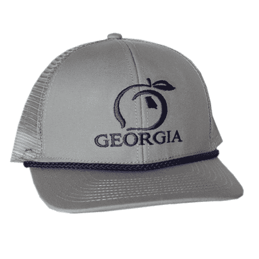 Peach State Pride Georgia Mesh Back Rope Hat in Grey – Country Club Prep