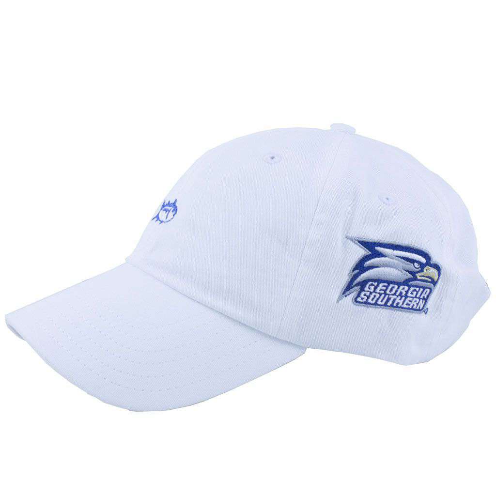 Georgia Southern Collegiate Skipjack Hat in White by Southern Tide - Country Club Prep