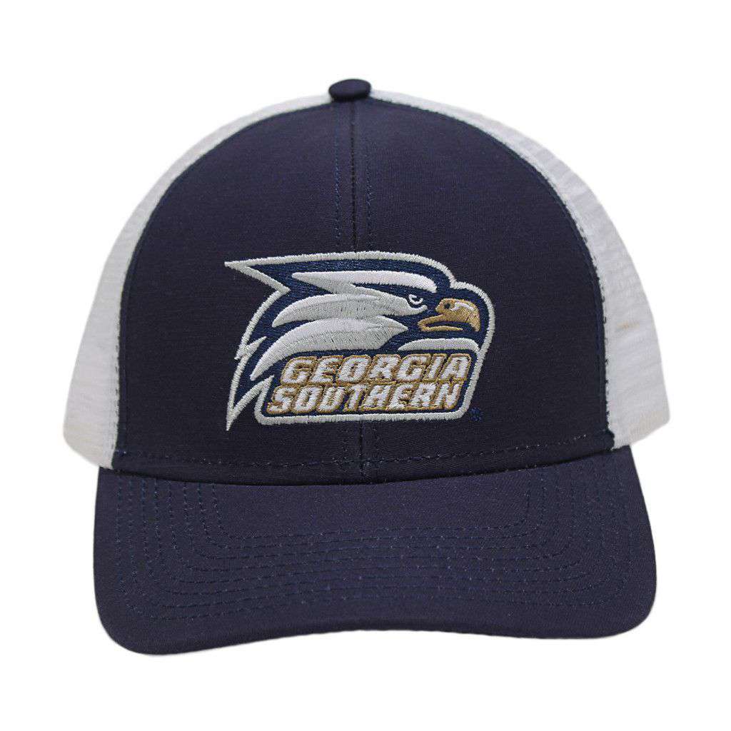 Georgia Southern University Screaming Eagle Mesh Back Hat in Navy by Peach State Pride - Country Club Prep