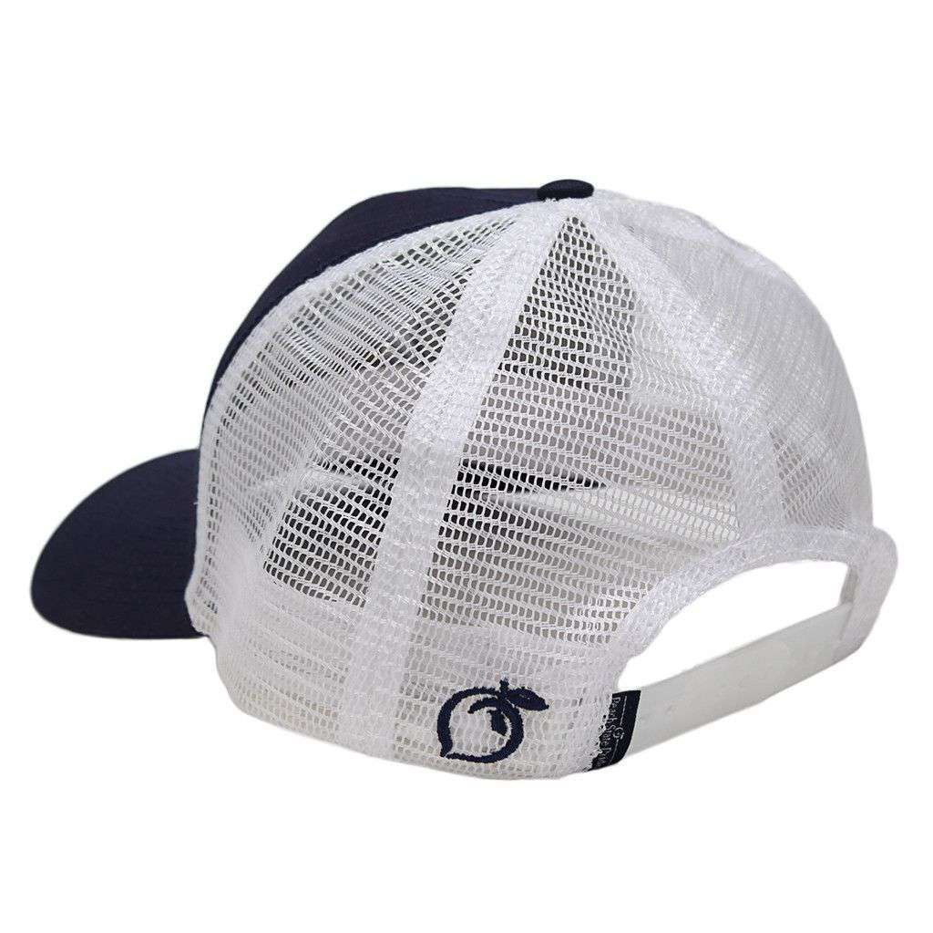 Georgia Southern University Screaming Eagle Mesh Back Hat in Navy by Peach State Pride - Country Club Prep