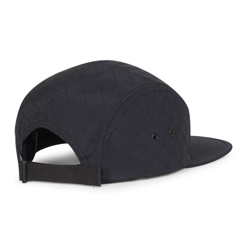 Glendale Cap in Black Quilted Nylon by Herschel Supply Co. - Country Club Prep