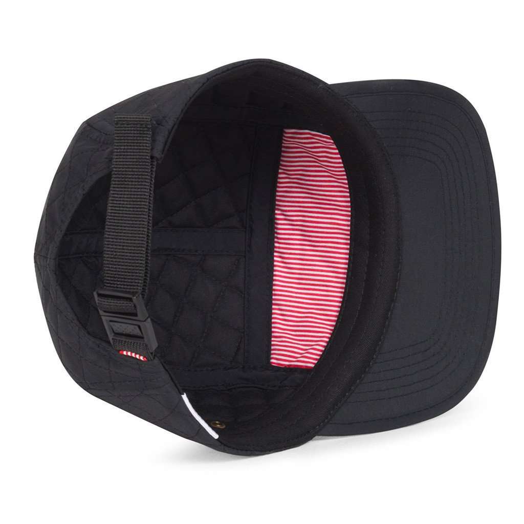 Glendale Cap in Black Quilted Nylon by Herschel Supply Co. - Country Club Prep