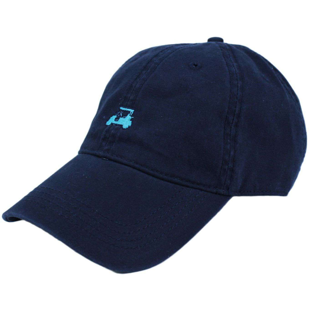 Golf Cart Twill Hat in Navy w/ Mint by Country Club Prep - Country Club Prep