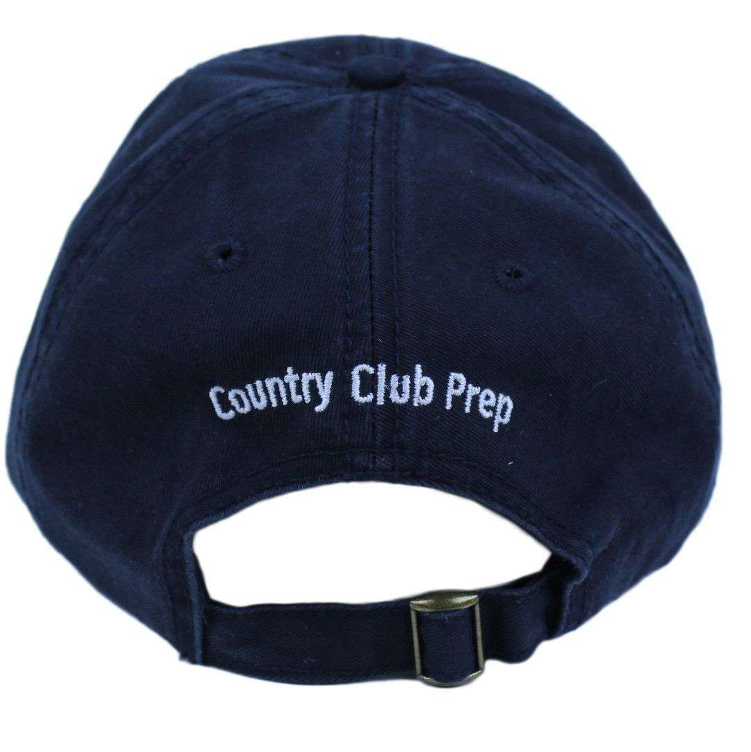 Golf Cart Twill Hat in Navy w/ Mint by Country Club Prep - Country Club Prep