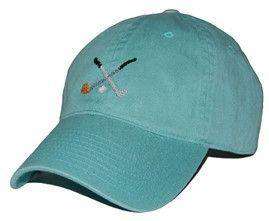 Golf Clubs Needlepoint Hat in Sage Green by Smathers & Branson - Country Club Prep