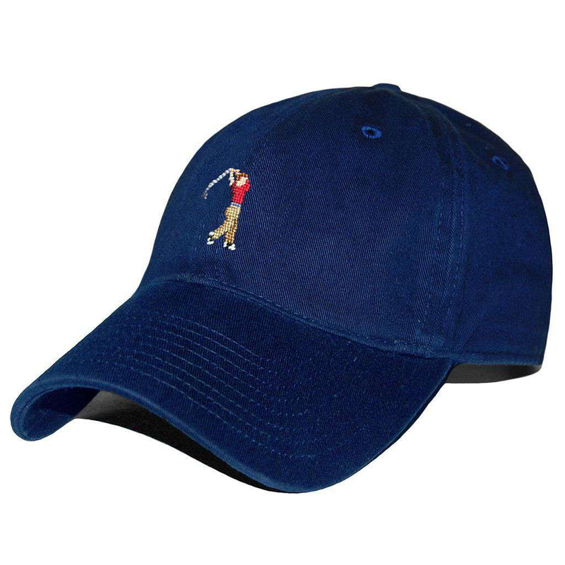 Golfer Needlepoint Hat in Navy by Smathers & Branson - Country Club Prep
