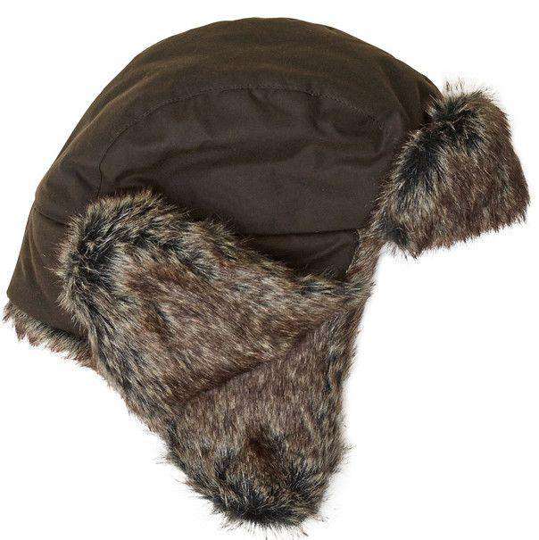 Grasmere Wax Trapper Hat in Olive by Barbour - Country Club Prep