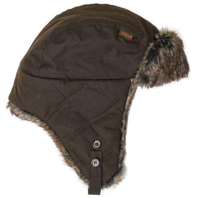 Barbour Grasmere Wax Trapper Hat in Olive – Country Club Prep display picture 1