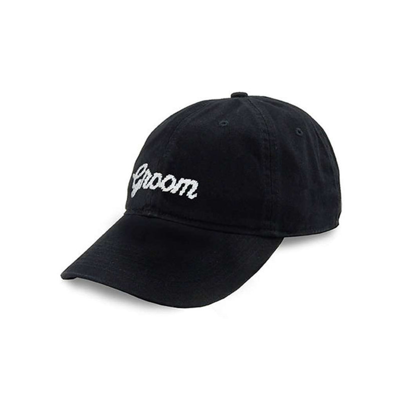 Groom Needlepoint Hat in Black by Smathers & Branson - Country Club Prep