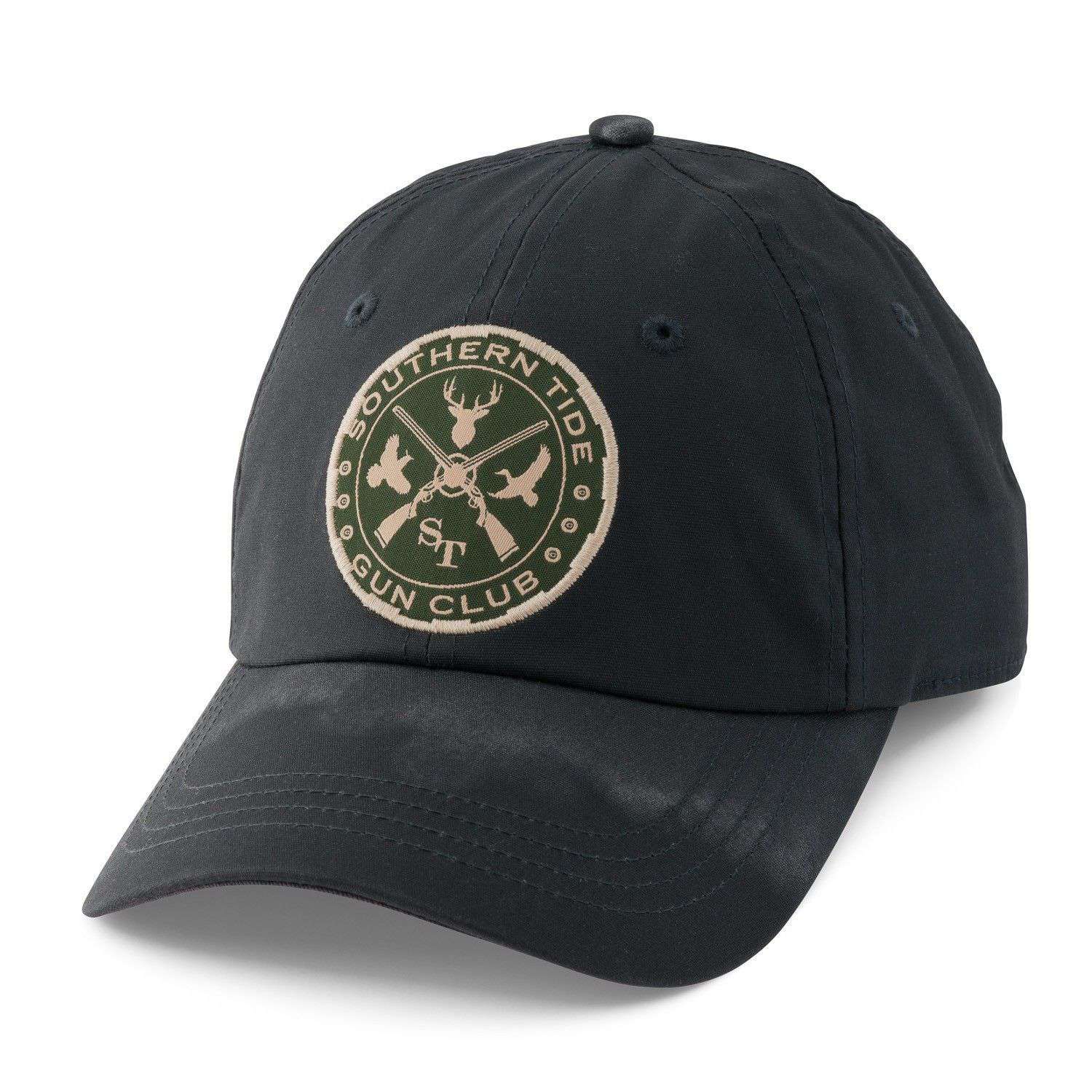Gun Club Waxed Cotton Hat in Charcoal by Southern Tide - Country Club Prep