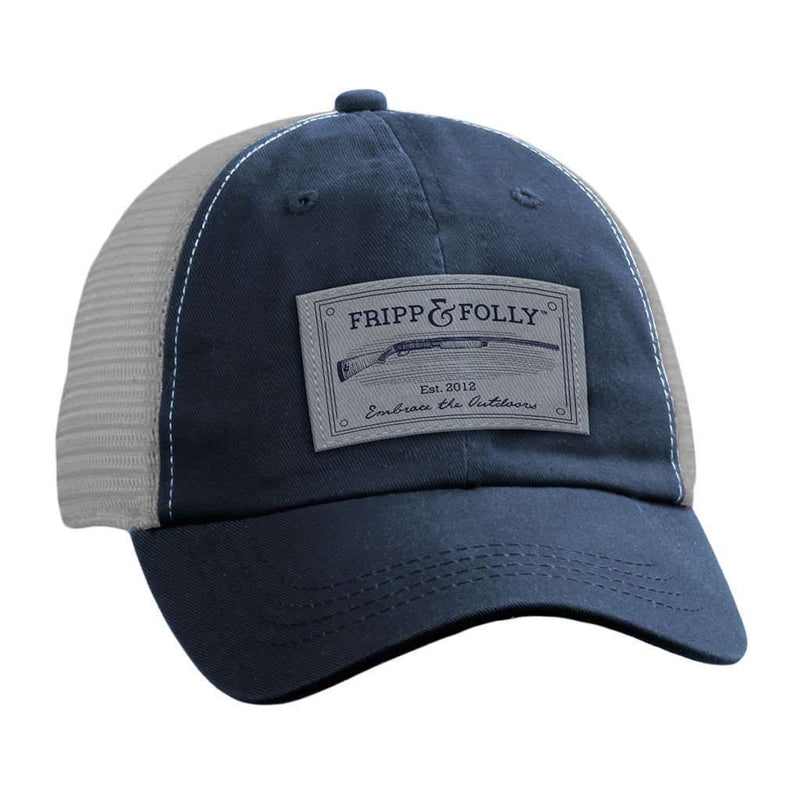 Gun Patch Mesh Hat by Fripp & Folly - Country Club Prep