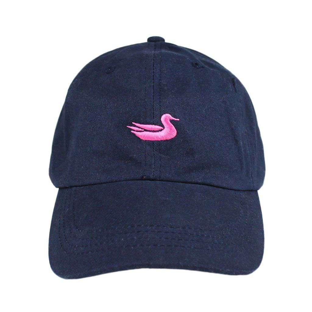 Hat in Navy with Pink Duck by Southern Marsh - Country Club Prep