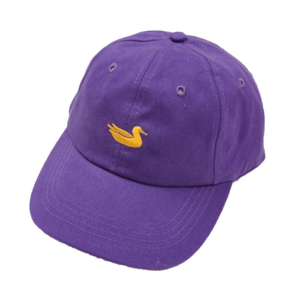 Hat in Purple with Gold Duck by Southern Marsh - Country Club Prep