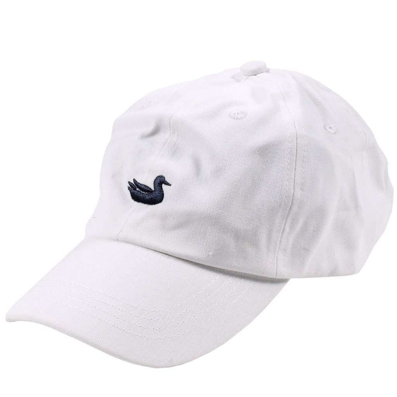 Hat in White with Navy Duck by Southern Marsh - Country Club Prep