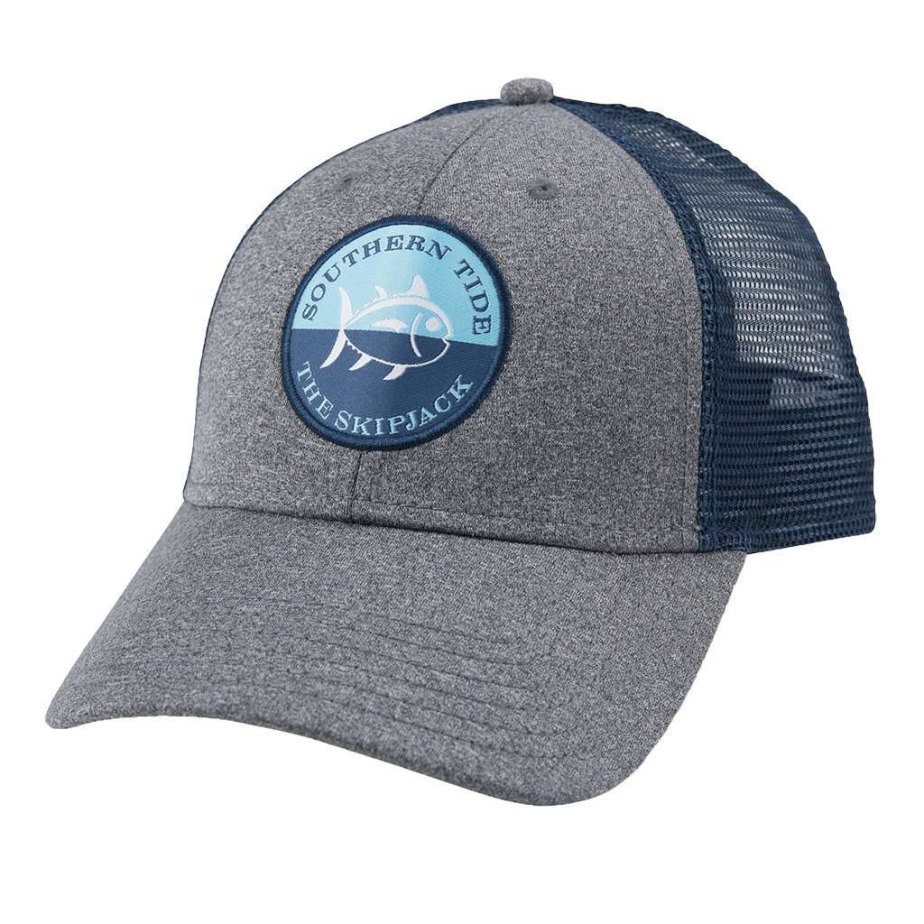 Heathered Skipjack Trucker Hat in Grey Heather by Southern Tide - Country Club Prep