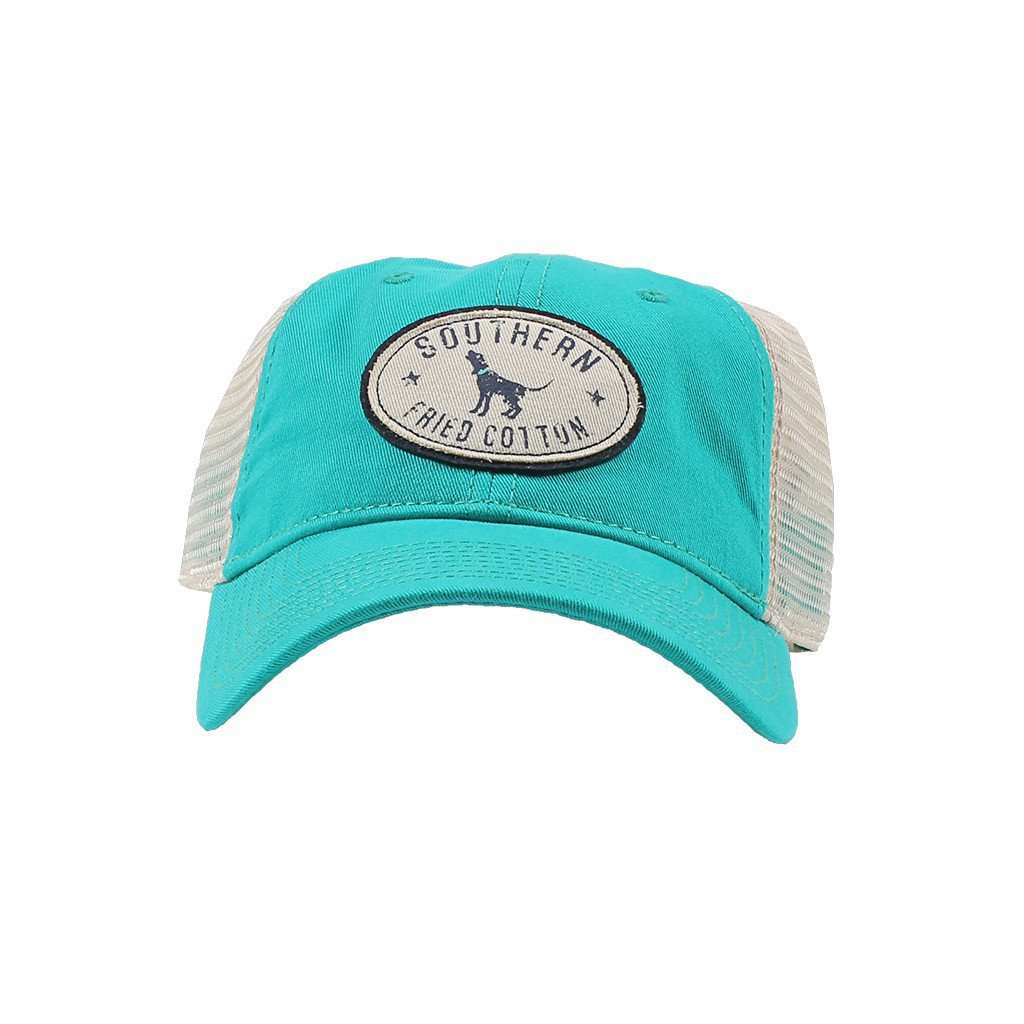 Howlin' at the Stars Trucker Hat in Teal by Southern Fried Cotton - Country Club Prep