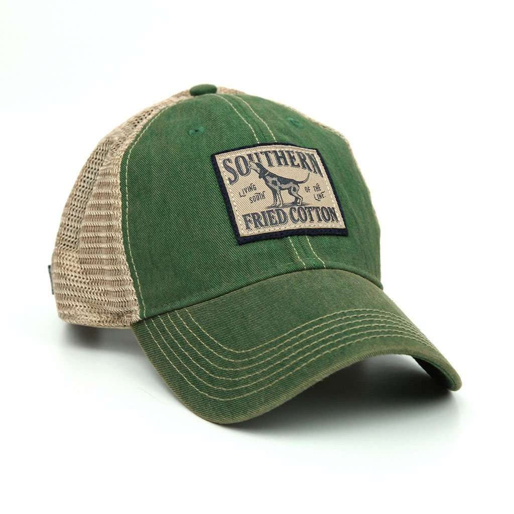 Southern Fried Cotton Howlin' In Style Trucker Hat in Kelly Green ...
