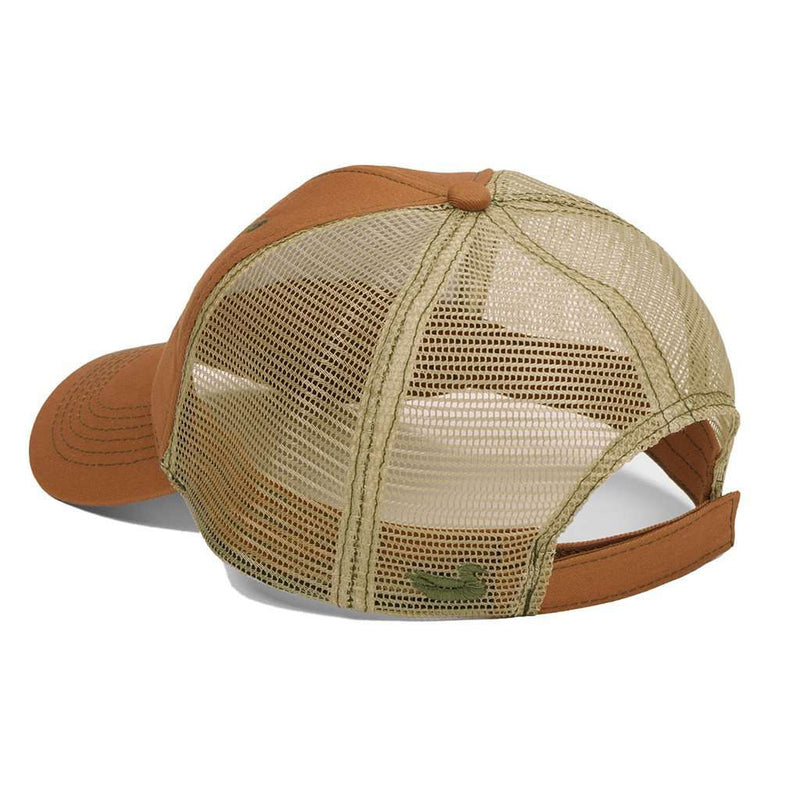 Hunting Dog Trucker Hat in Burnt Orange by Southern Marsh - Country Club Prep