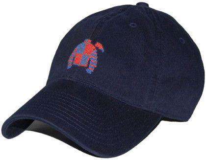 Jockey Silk Needlepoint Hat in Navy by Smathers & Branson - Country Club Prep