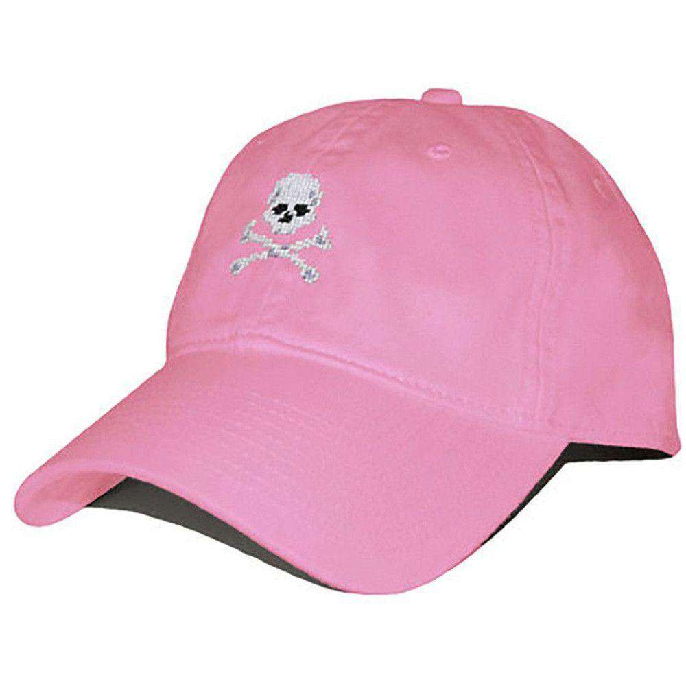 Jolly Roger Needlepoint Hat in Pink by Smathers & Branson - Country Club Prep