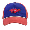 Kraken Needlepoint Hat in Bay Blue and Red by Smathers & Branson - Country Club Prep