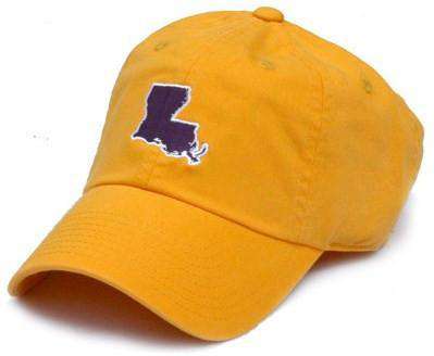 LA Baton Rouge Gameday Hat in Gold by State Traditions - Country Club Prep
