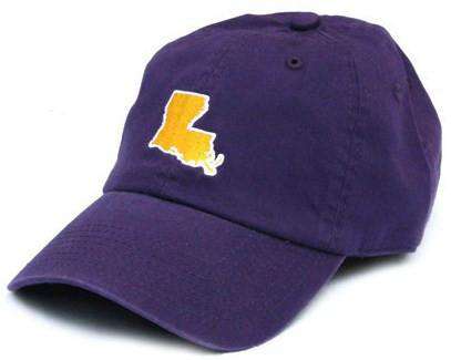 LA Baton Rouge Gameday Hat in Purple by State Traditions - Country Club Prep
