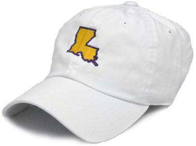 LA Baton Rouge Gameday Hat in White by State Traditions - Country Club Prep