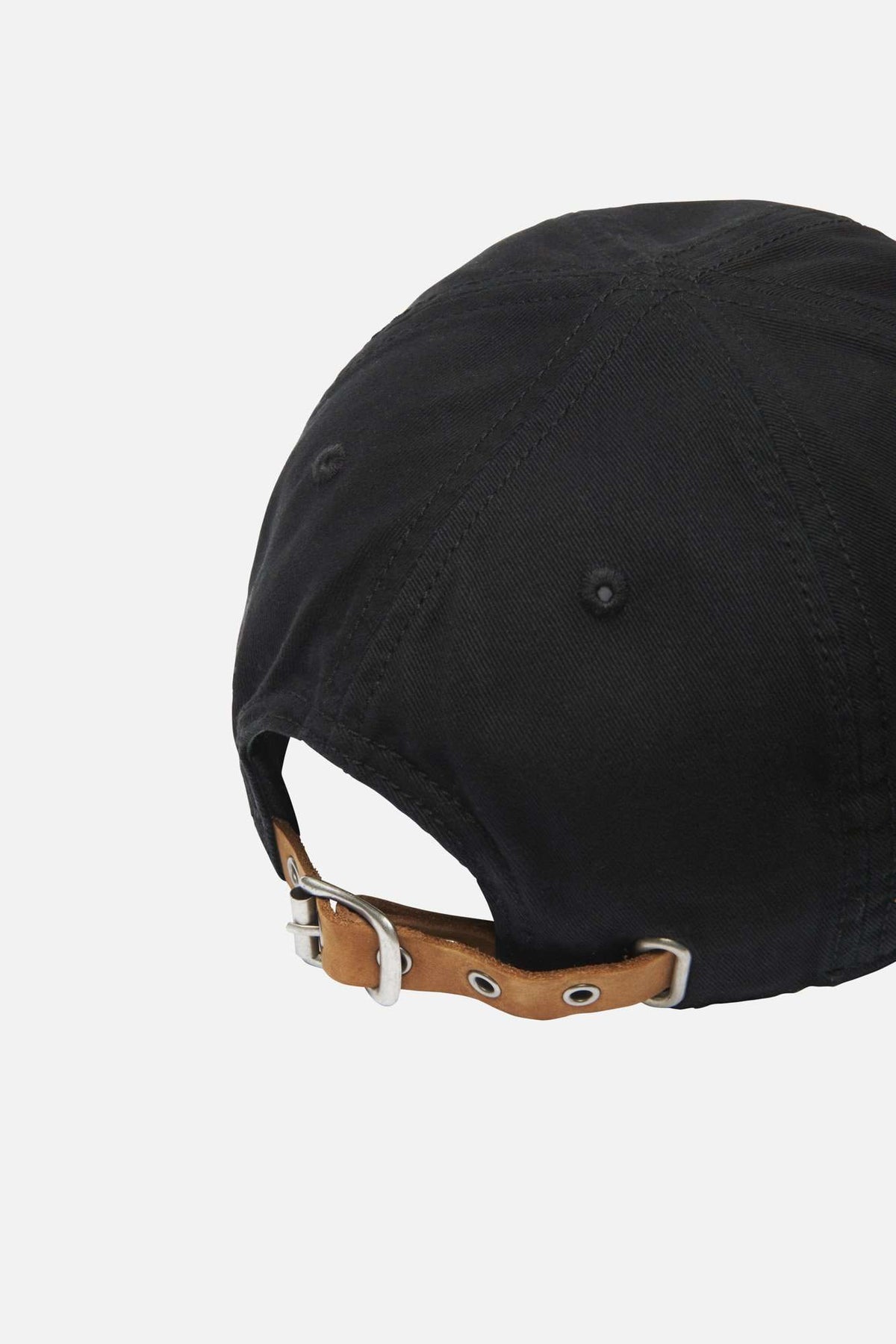 Large Croc Gabardine Cap in Black by Lacoste - Country Club Prep