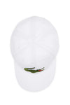 Large Croc Gabardine Cap in White by Lacoste - Country Club Prep