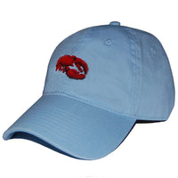 Lobster Needlepoint Hat in Sky Blue by Smathers & Branson - Country Club Prep