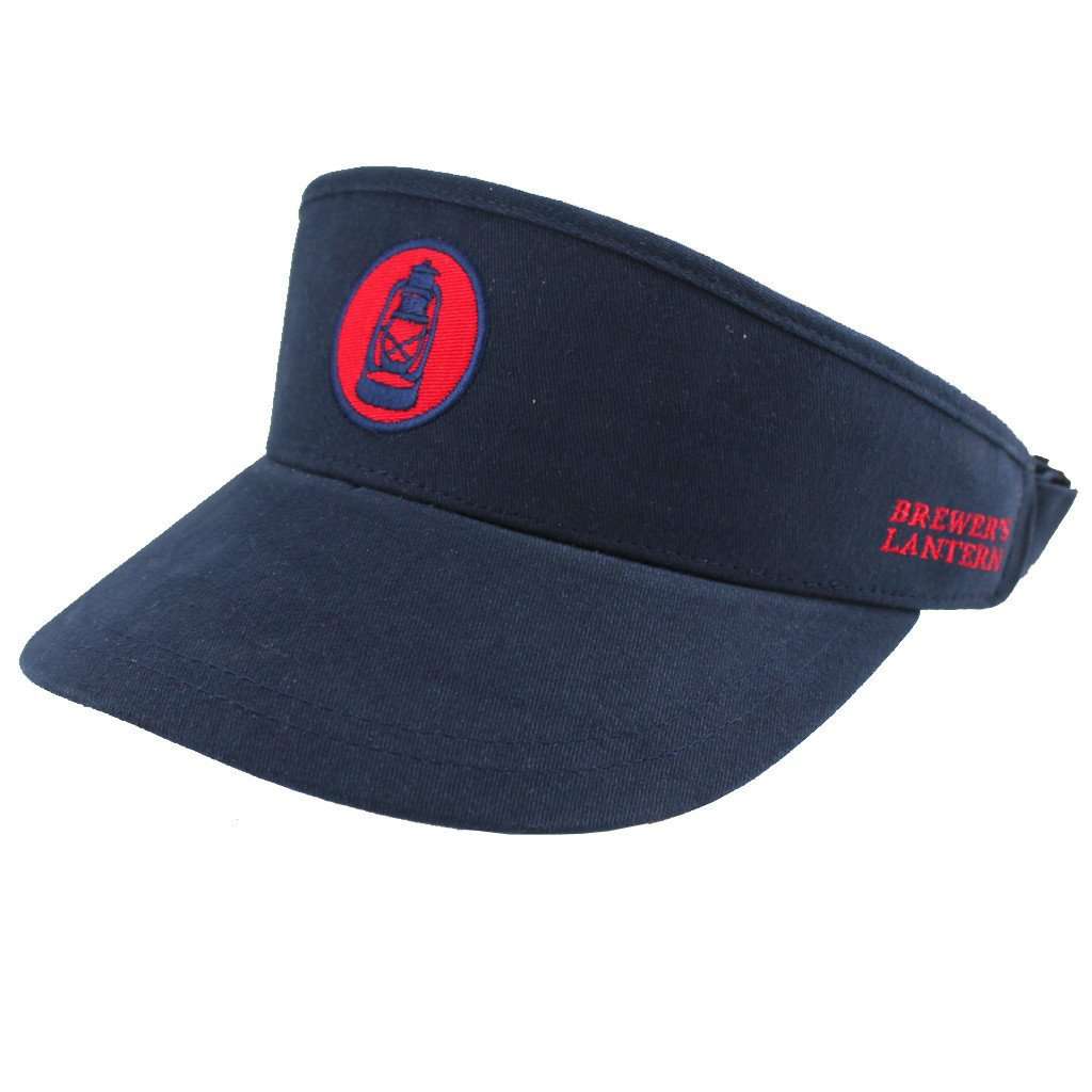 Logo Golf Visor in Navy by Brewer's Lantern - Country Club Prep