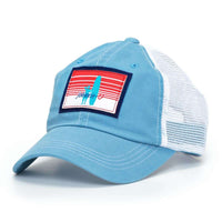 Logo Mesh Hat in Silver Lake Blue by Johnnie-O - Country Club Prep