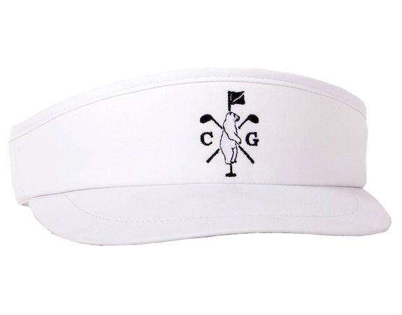 Long Ball Visor in White by Collared Greens - Country Club Prep