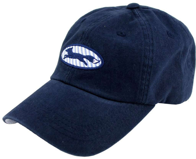 Longshanks Logo Hat in Navy Twill by Country Club Prep - Country Club Prep