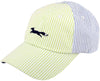 Longshanks Seersucker Trucker Hat in Lime and Light Blue by Country Club Prep - Country Club Prep