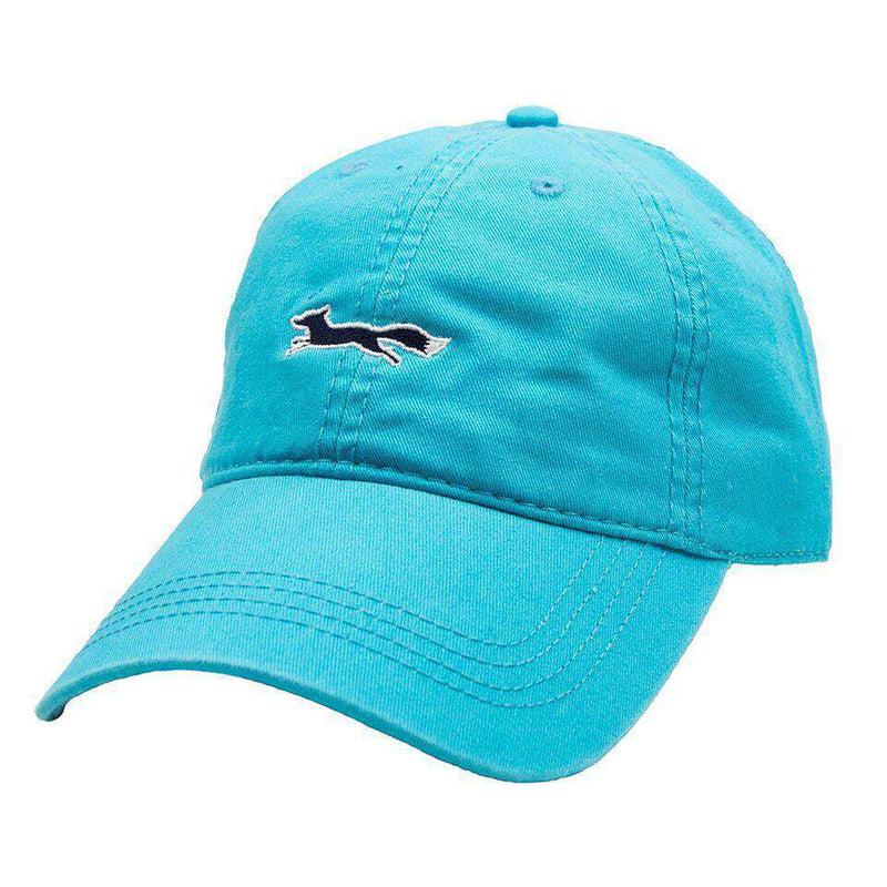 Longshanks Solid Logo Hat in Lagoon Blue Twill by Country Club Prep - Country Club Prep