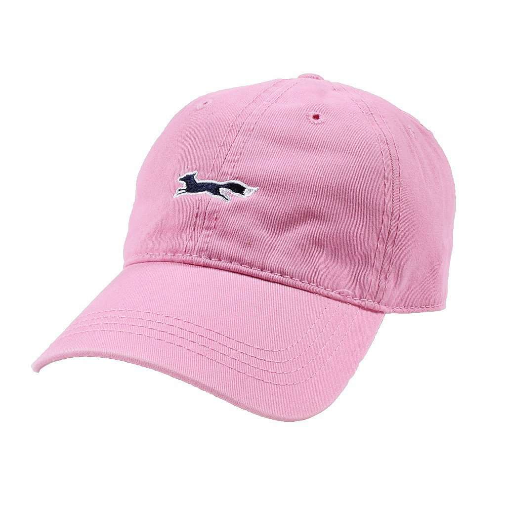 Longshanks Solid Logo Hat in Pink Twill by Country Club Prep - Country Club Prep