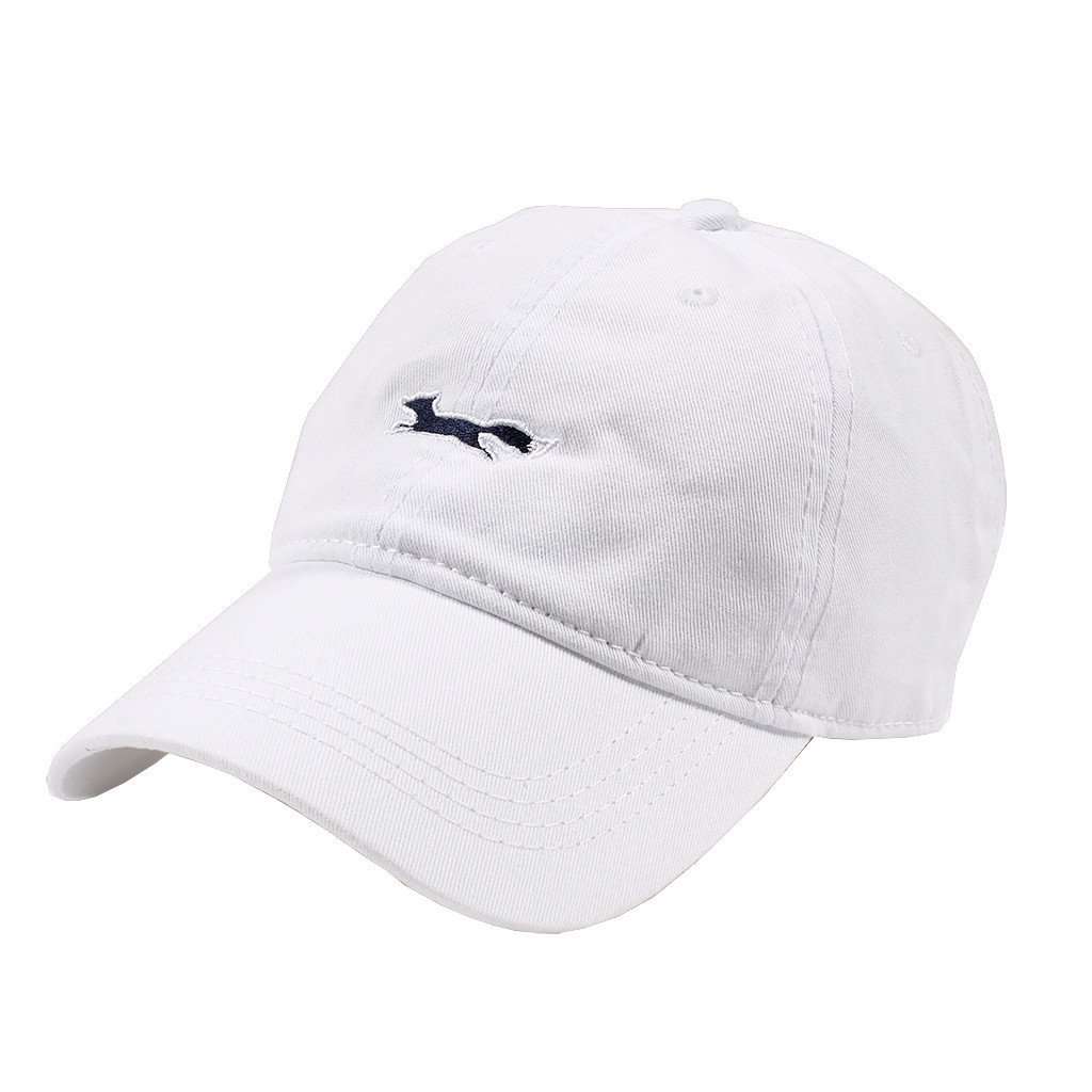 Longshanks Solid Logo Hat in White Twill by Country Club Prep - Country Club Prep