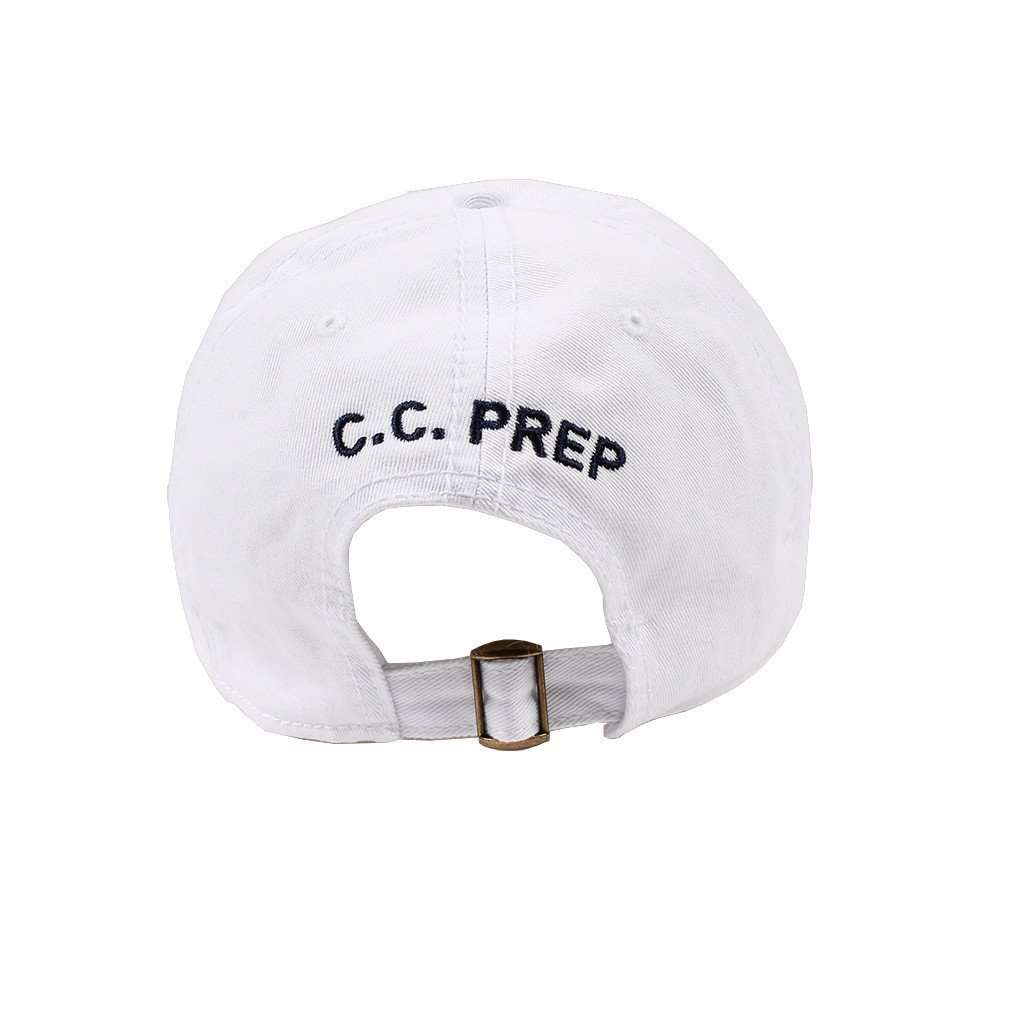 Longshanks Solid Logo Hat in White Twill by Country Club Prep - Country Club Prep
