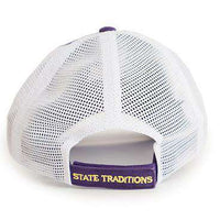 Louisiana Baton Rouge Gameday Trucker Hat in Purple by State Traditions - Country Club Prep