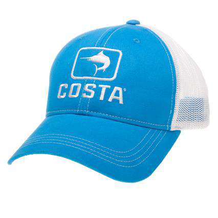 Marlin Trucker Hat in Blue by Costa Del Mar - Country Club Prep